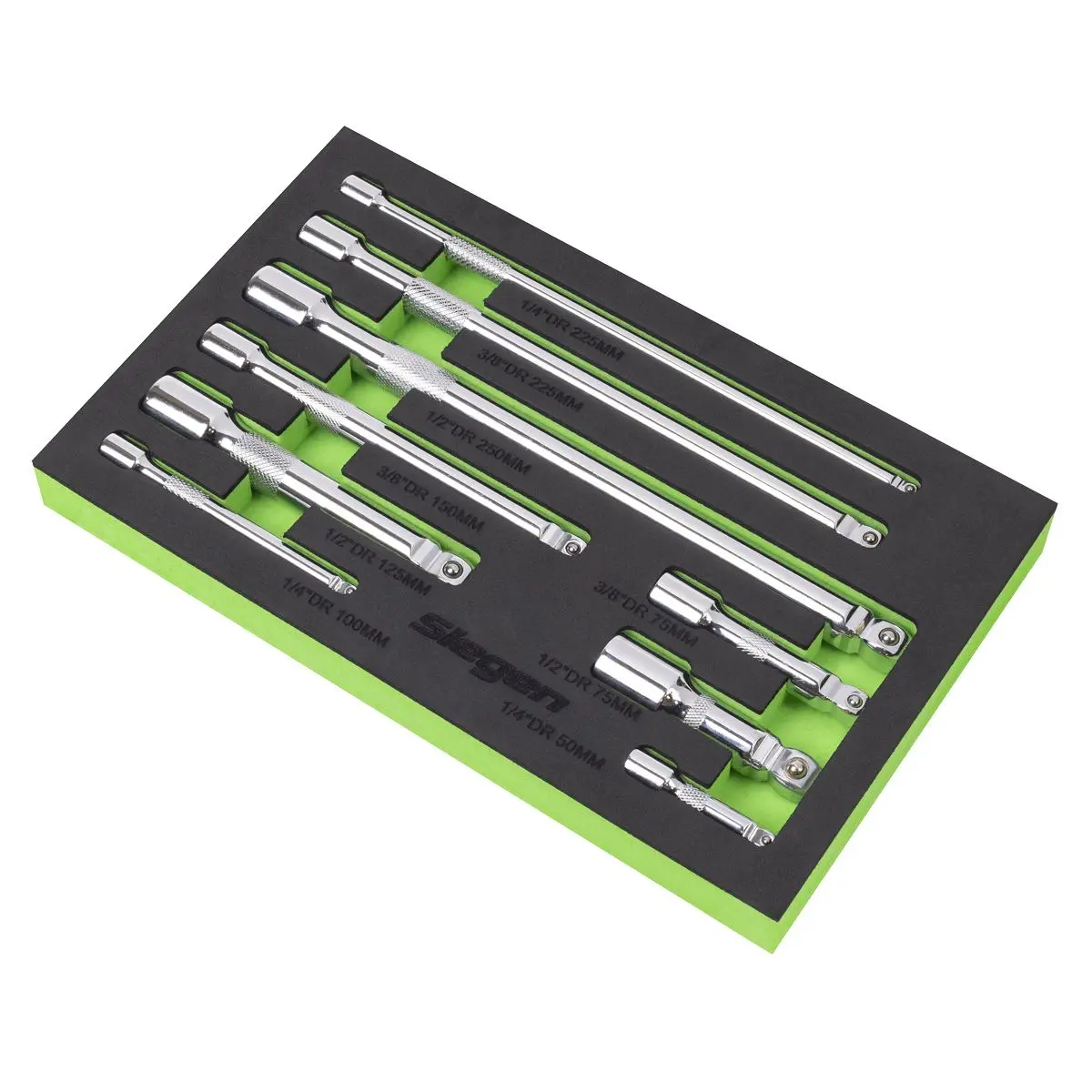 Siegen by Sealey Extension Bar Set 1/4", 3/8" & 1/2"Sq Drive 9pc - Image 3