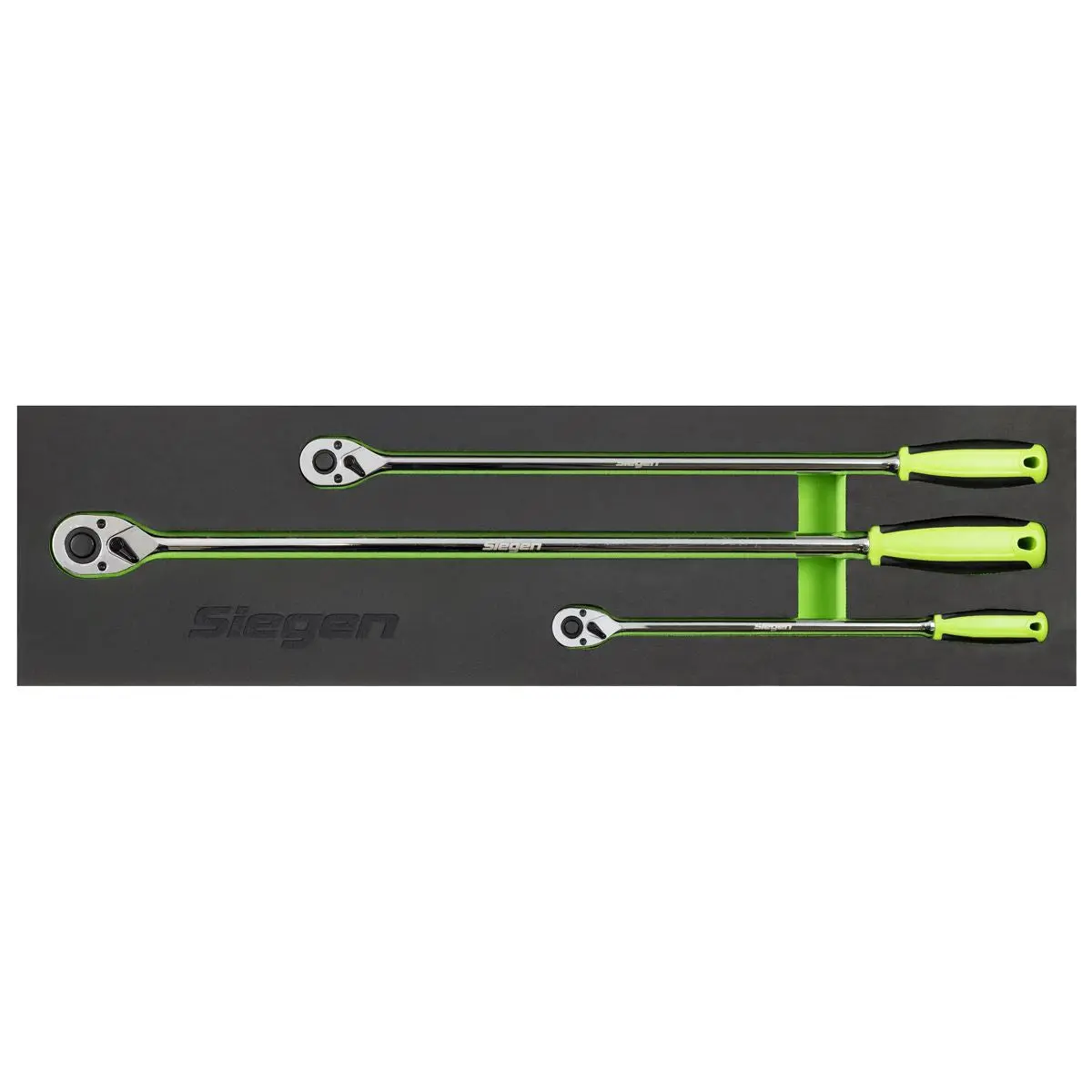 Siegen by Sealey Extra-Long Ratchet Wrench Set 3pc - Image 3