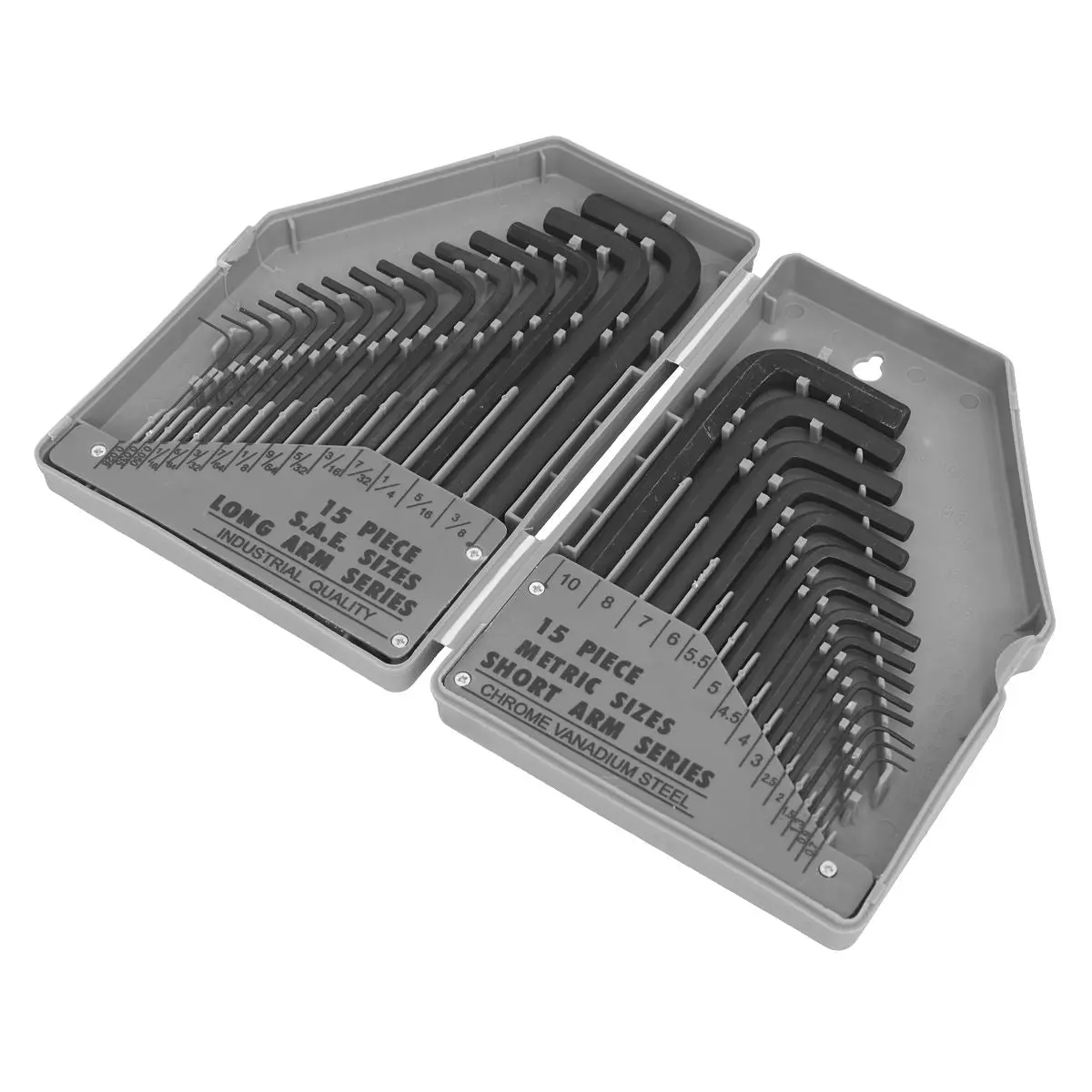 Siegen by Sealey Hex Key Set 30pc Long/Short-Arm - Metric/Imperial - Image 2