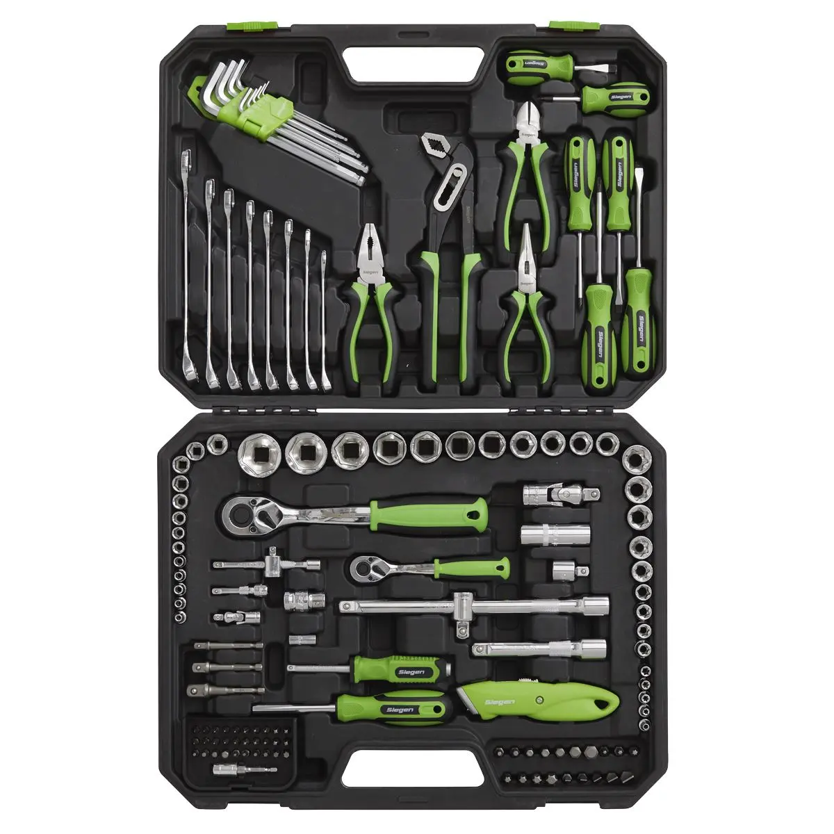 Siegen by Sealey Mechanic's Tool Kit 135 Piece 1/4" 1/2" Drive Sockets Spanners Hex Keys - Image 8