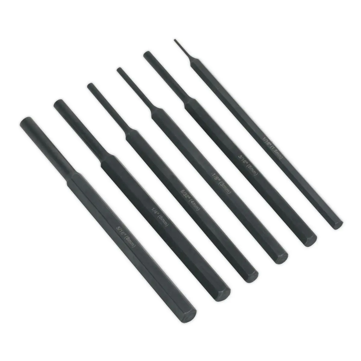 Siegen by Sealey Parallel Pin Punch Set 6pc