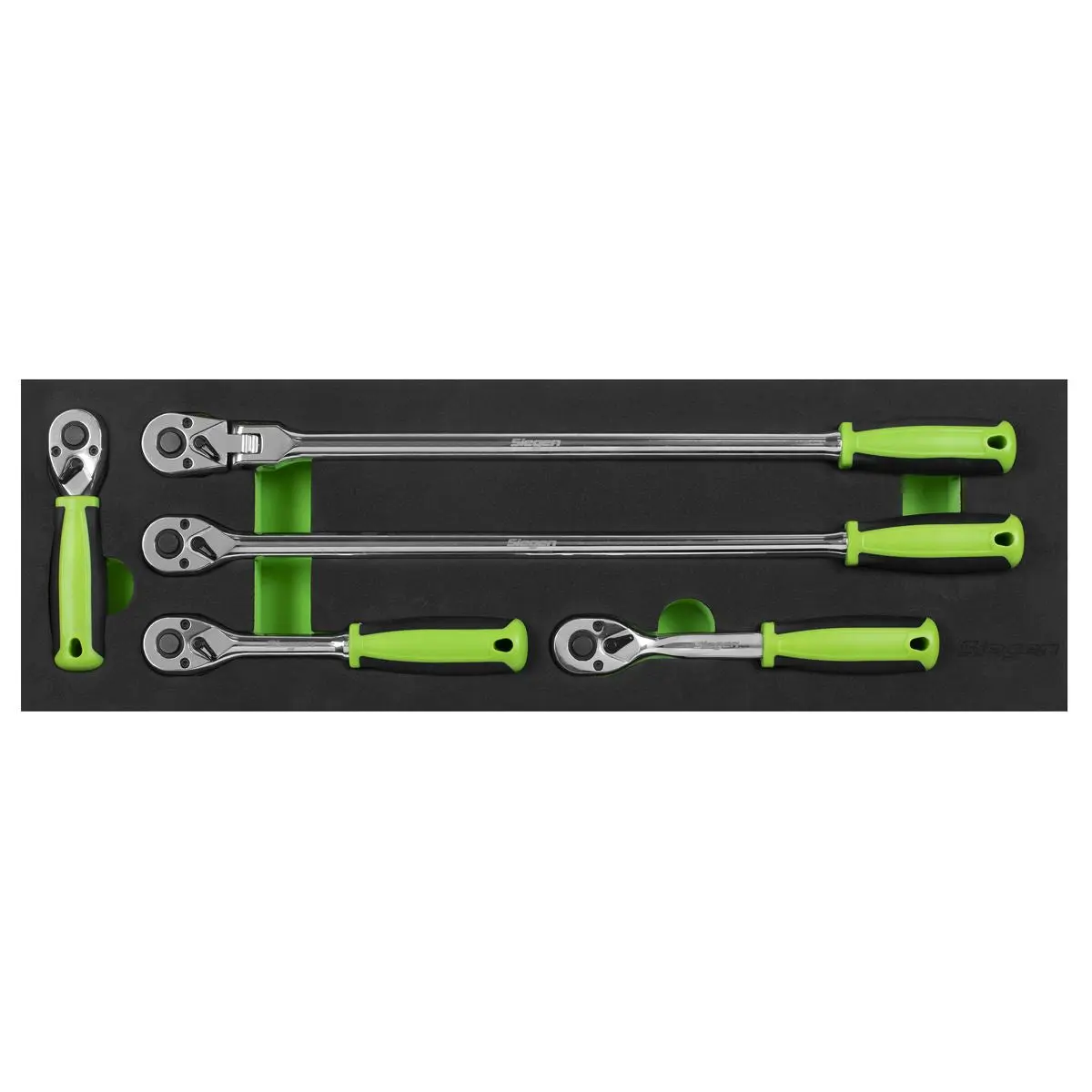 Siegen by Sealey Ratchet Wrench Set 5pc 3/8"Sq Drive Flip Reverse - Image 6