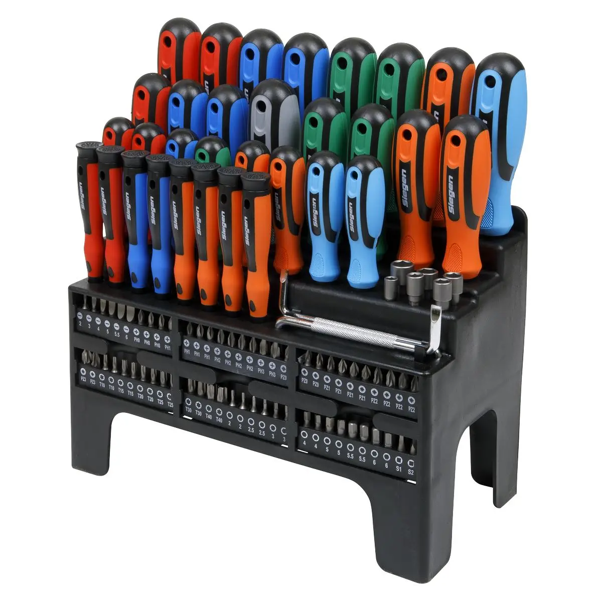 Siegen by Sealey Screwdriver, Bit & Nut Driver Set 100pc - Image 6