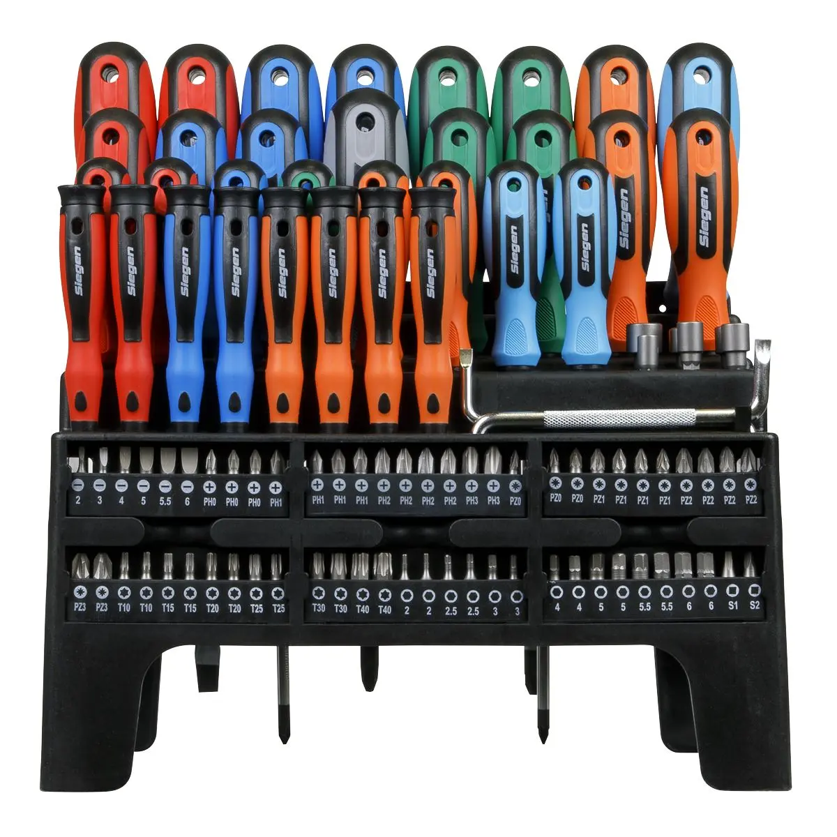 Siegen by Sealey Screwdriver, Bit & Nut Driver Set 100pc - Image 8