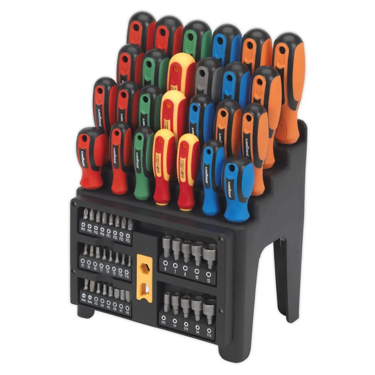 Siegen by Sealey Screwdriver, Bit & Nut Driver Set 61pc - Image 5