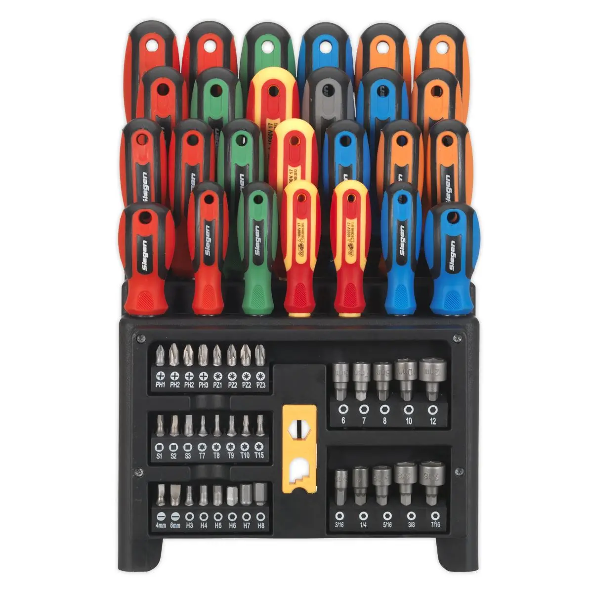 Siegen by Sealey Screwdriver, Bit & Nut Driver Set 61pc - Image 6