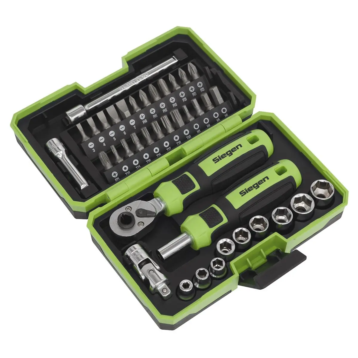 Siegen by Sealey Socket & Bit Set 38pc 1/4"Sq Drive - Image 6