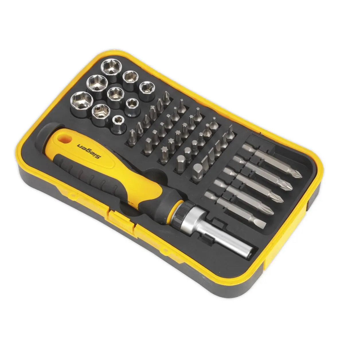 Siegen by Sealey Socket & Bit Set 45pc Ratchet Screwdriver - Image 5