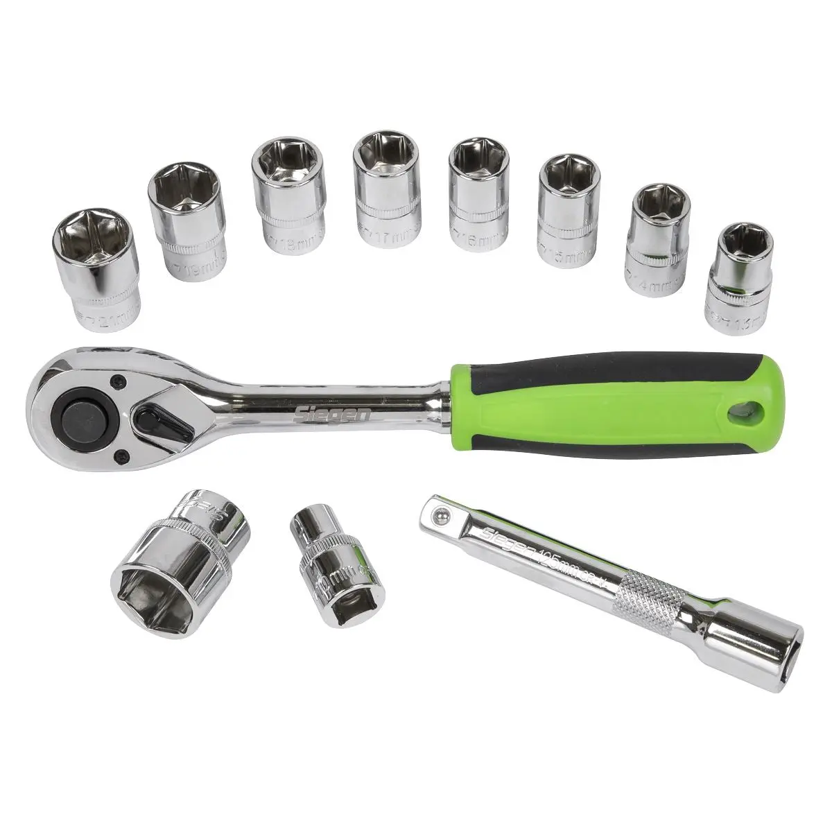 Siegen by Sealey Socket Set 12pc 1/2"Sq Drive WallDrive® Metric - Image 7