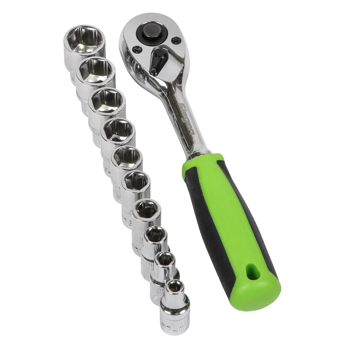 Siegen by Sealey Socket Set 12pc 1/4"Sq Drive WallDrive® Metric - Image 6