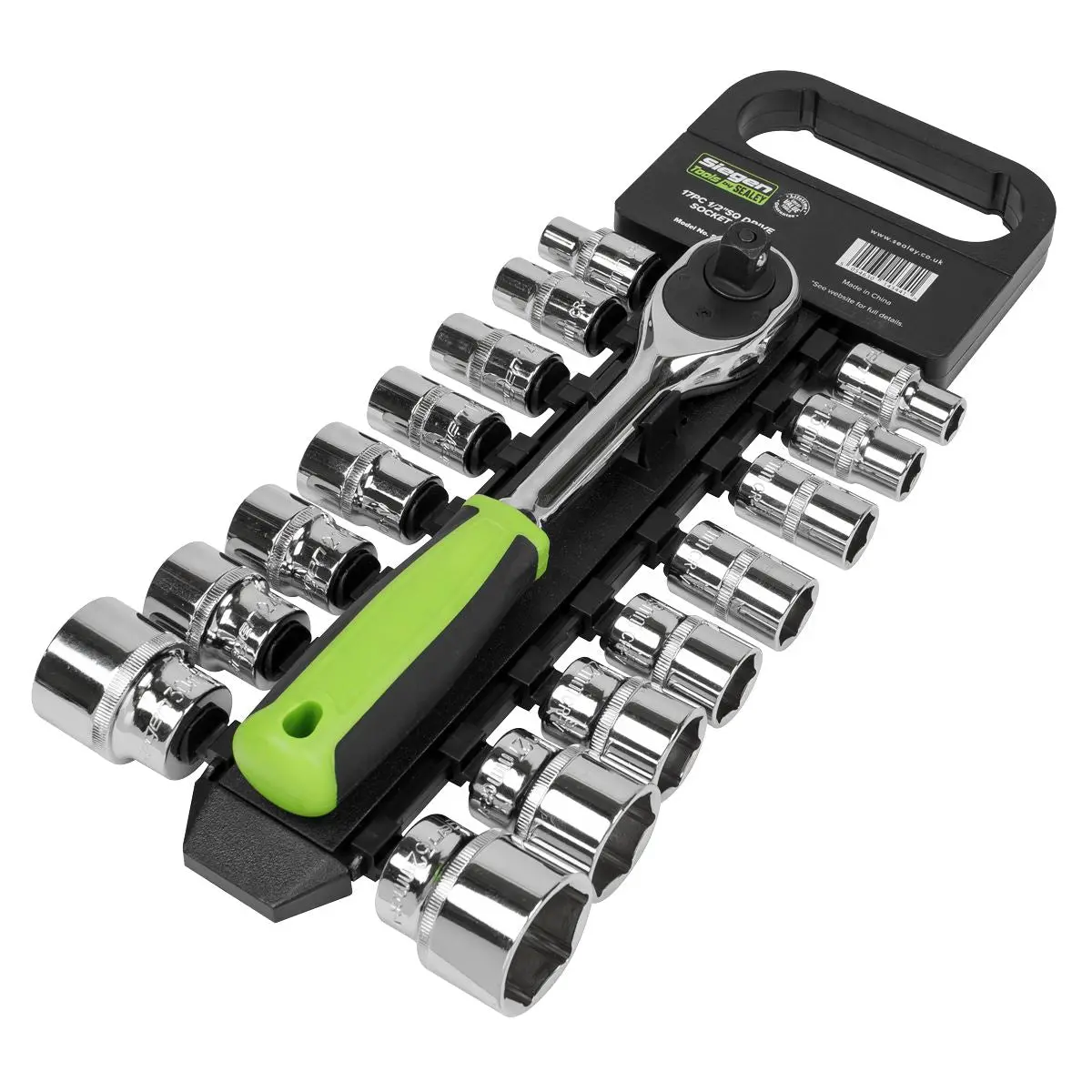Siegen by Sealey Socket Set 17pc 1/2"Sq Drive 6pt WallDrive® Metric - Image 4