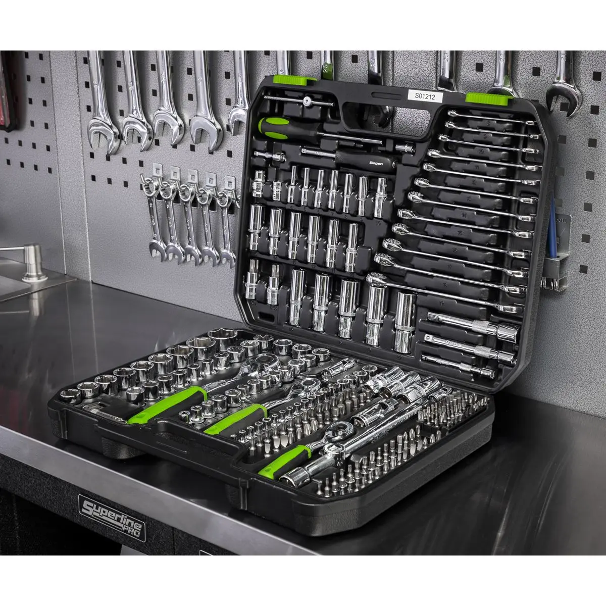 Siegen by Sealey Socket Set 219 Piece 1/4", 3/8" and 1/2" Drive WallDrive Metric 4-32mm - Image 5