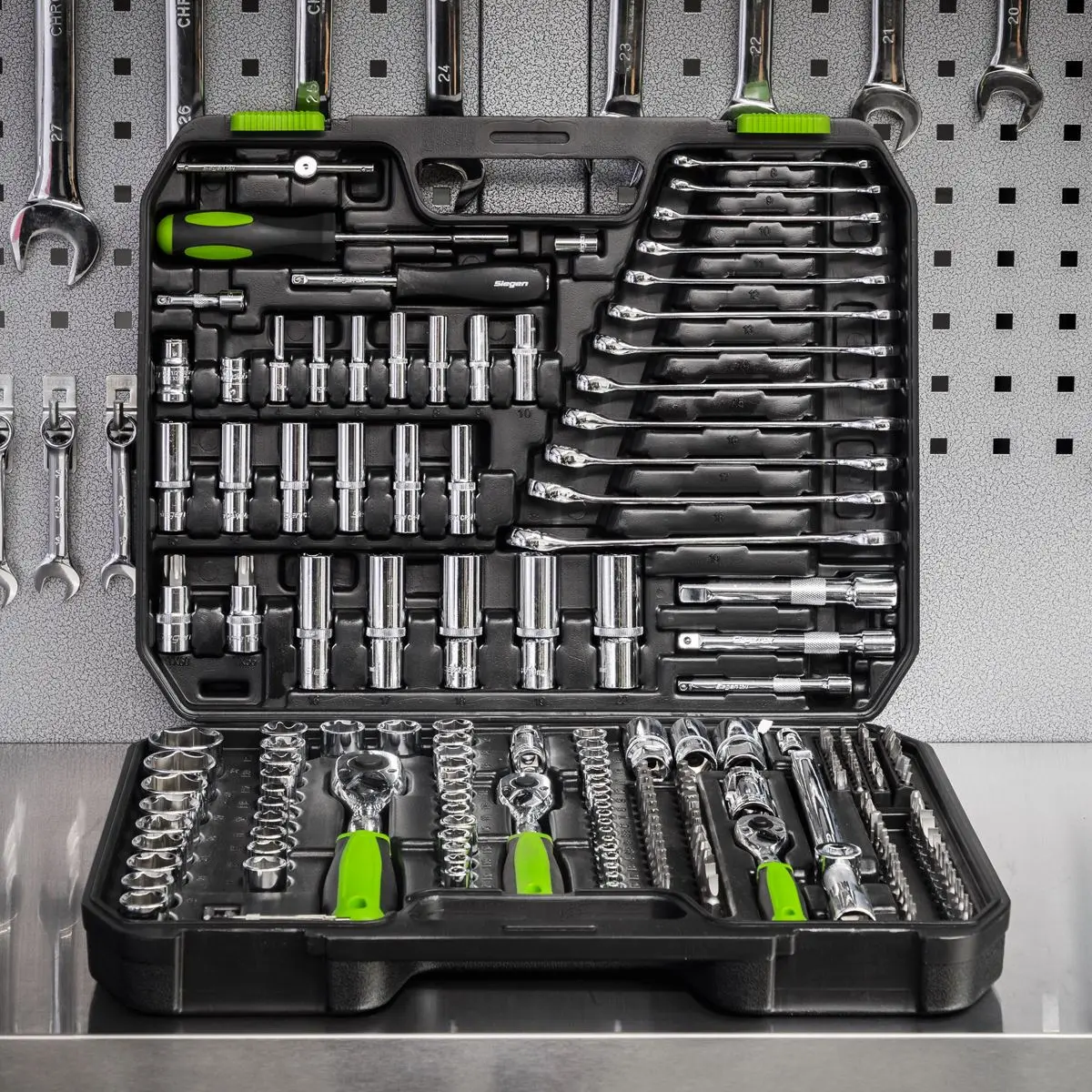 Siegen by Sealey Socket Set 219 Piece 1/4", 3/8" and 1/2" Drive WallDrive Metric 4-32mm - Image 7