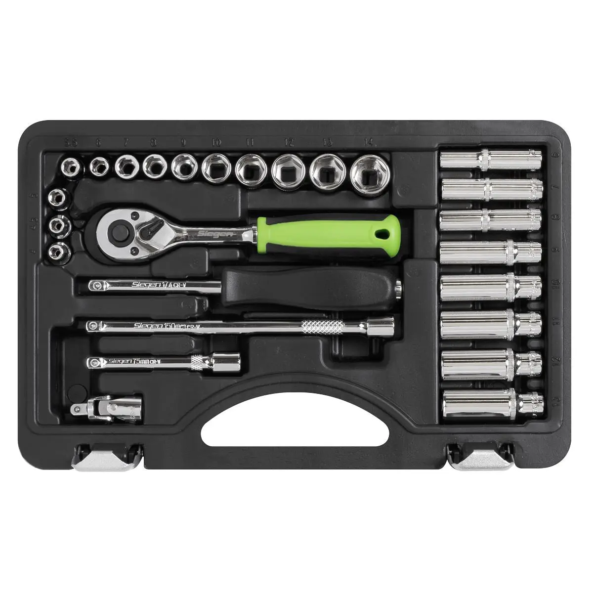 Siegen by Sealey Socket Set 26pc 1/4"Sq Drive Metric - Image 10