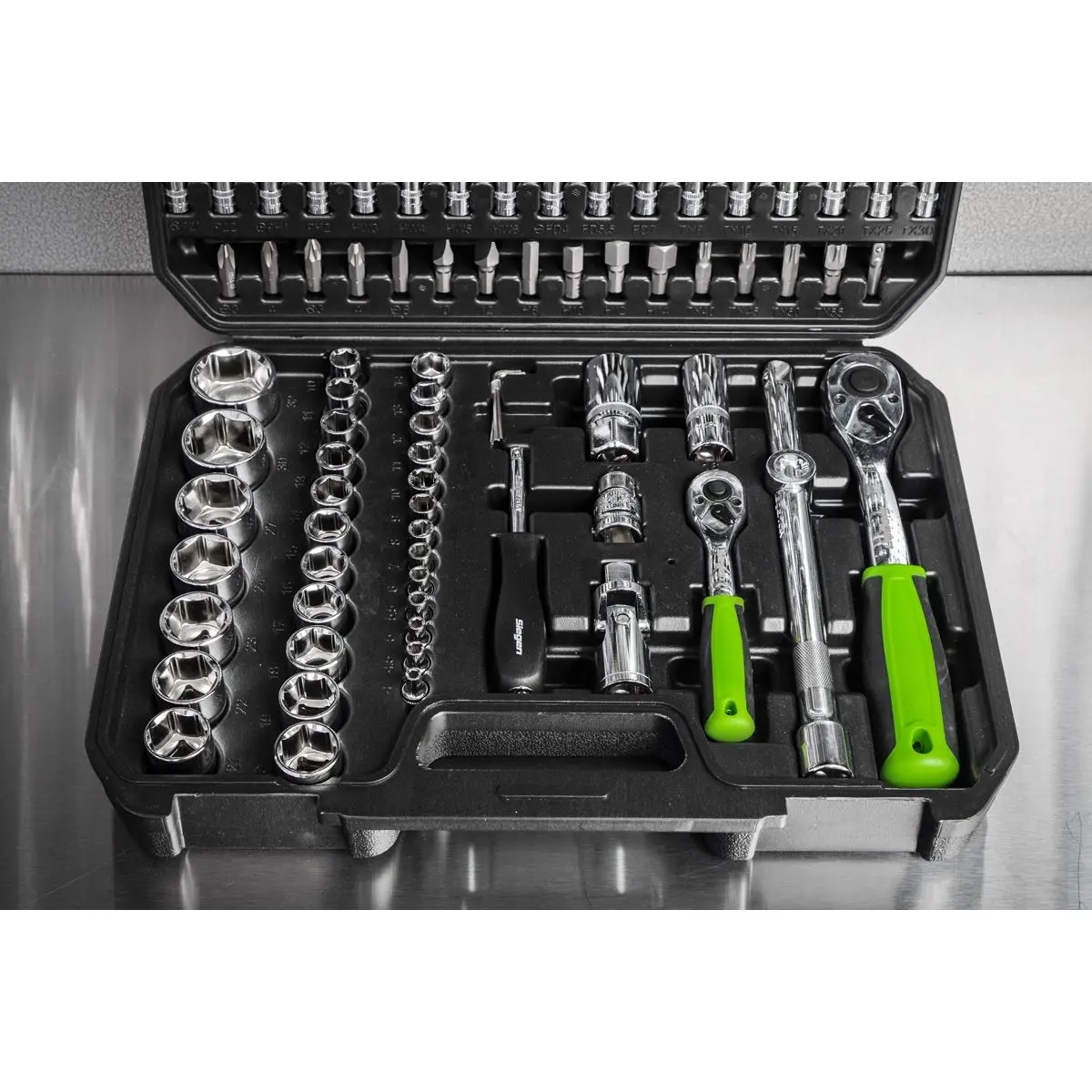 Siegen by Sealey Socket Set 94 Piece 1/4" and 1/2" Drive WallDrive Metric 4-32mm - Image 5