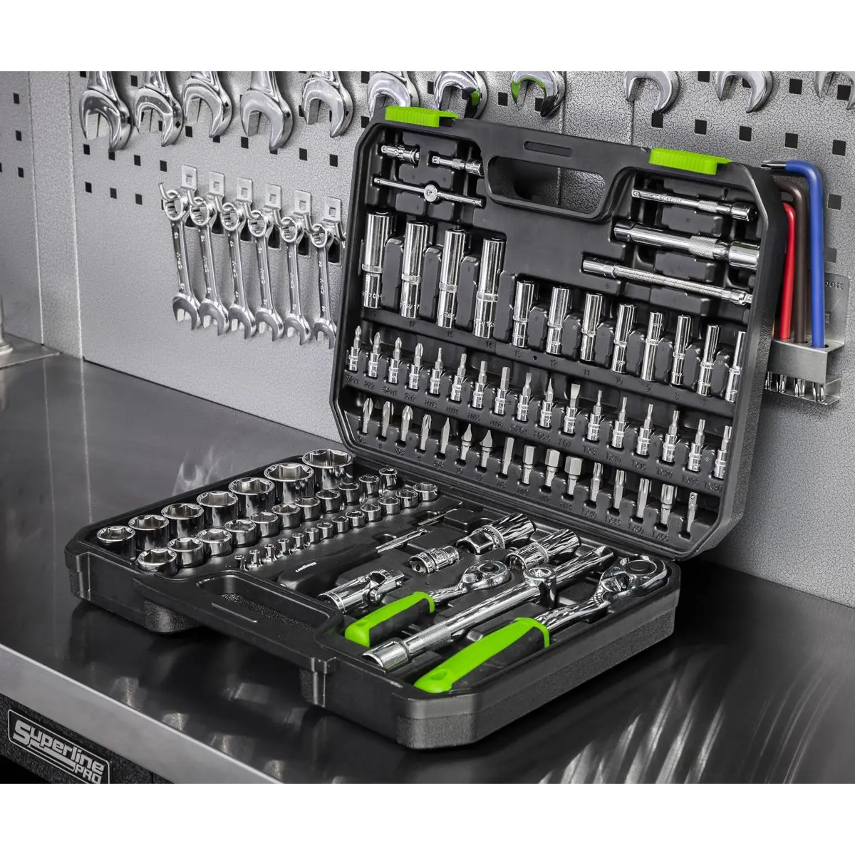 Siegen by Sealey Socket Set 94 Piece 1/4" and 1/2" Drive WallDrive Metric 4-32mm - Image 9