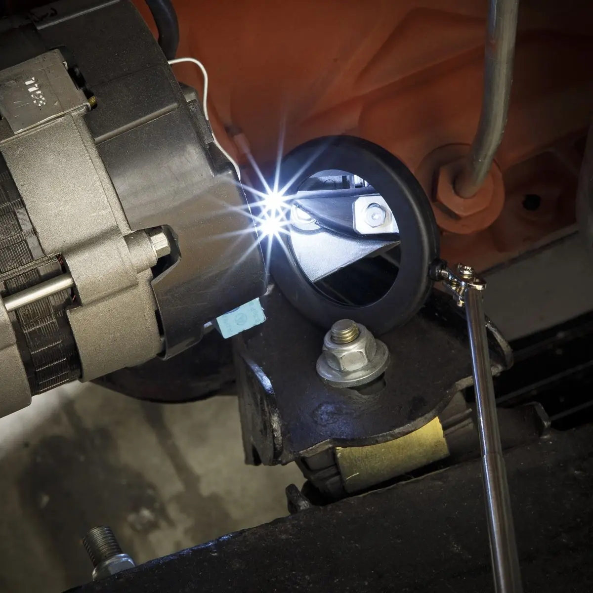 Siegen by Sealey Telescopic Inspection Mirror Ø75mm with LED - Image 5