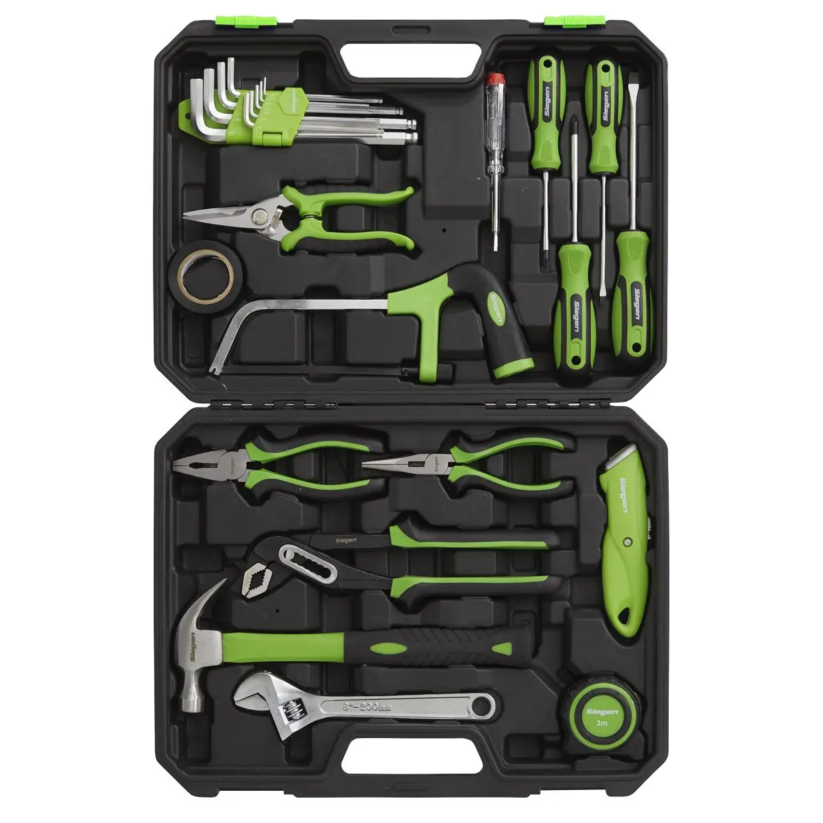 Siegen by Sealey Tool Kit 24 Piece Hammer Hacksaw Pliers Hex Keys Screwdrivers - Image 3