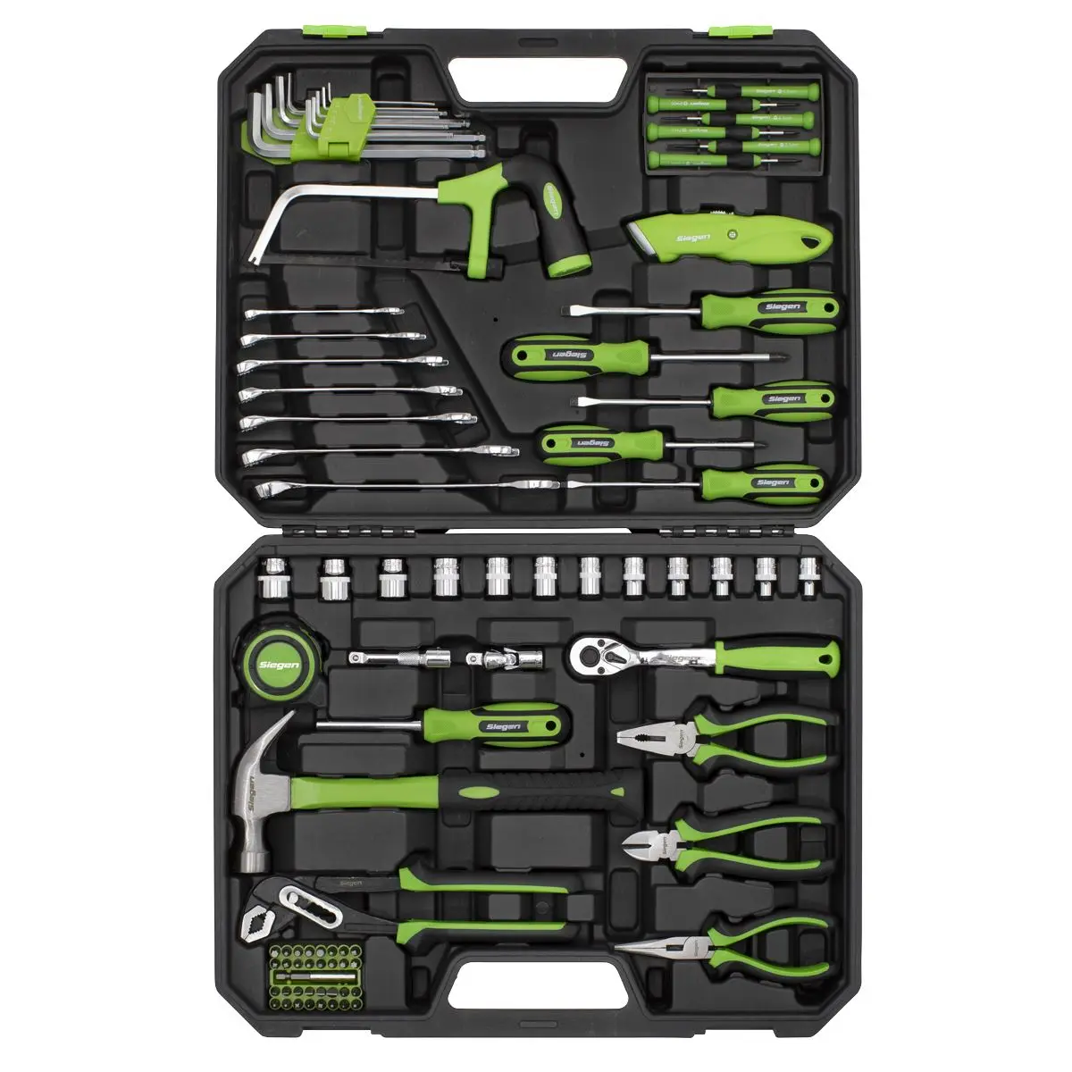 Siegen by Sealey Tool Kit 84 Piece 3/8" Drive Sockets Spanners Screwdrivers Pliers Hacksaw - Image 2