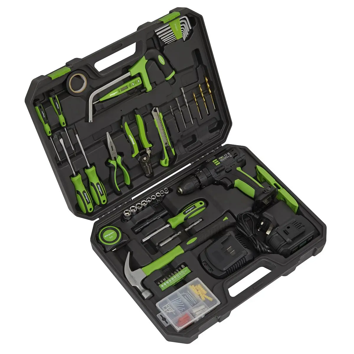 Siegen by Sealey Tool Kit with Cordless Drill 101pc