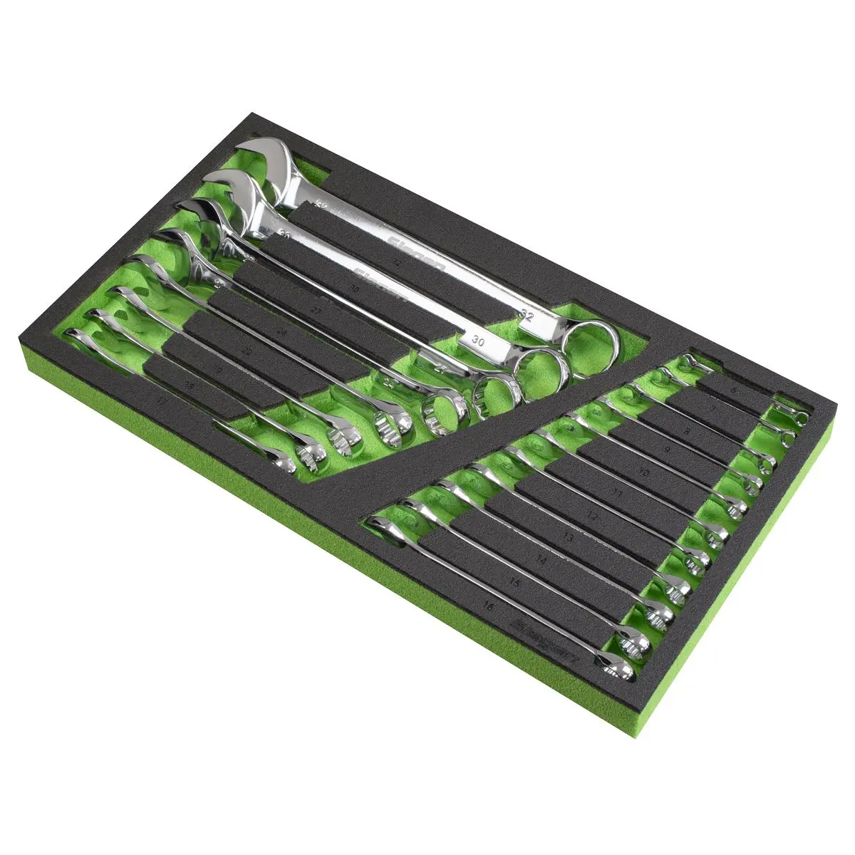 Siegen by Sealey Tool Tray with Combination Spanner Set 19pc - Metric - Image 3