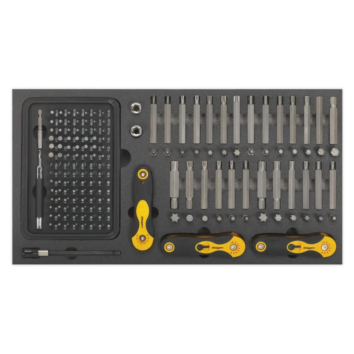 Siegen by Sealey Tool Tray with Specialised Bits & Folding Hex Keys 192pc - Image 8