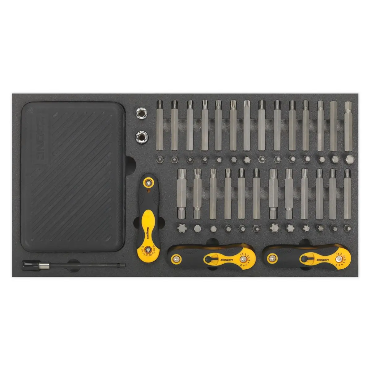 Siegen by Sealey Tool Tray with Specialised Bits & Folding Hex Keys 192pc - Image 9