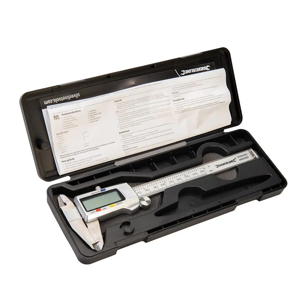 Silverline 0-150mm Digital Vernier Caliper Internal External Depth Measure - Image 6