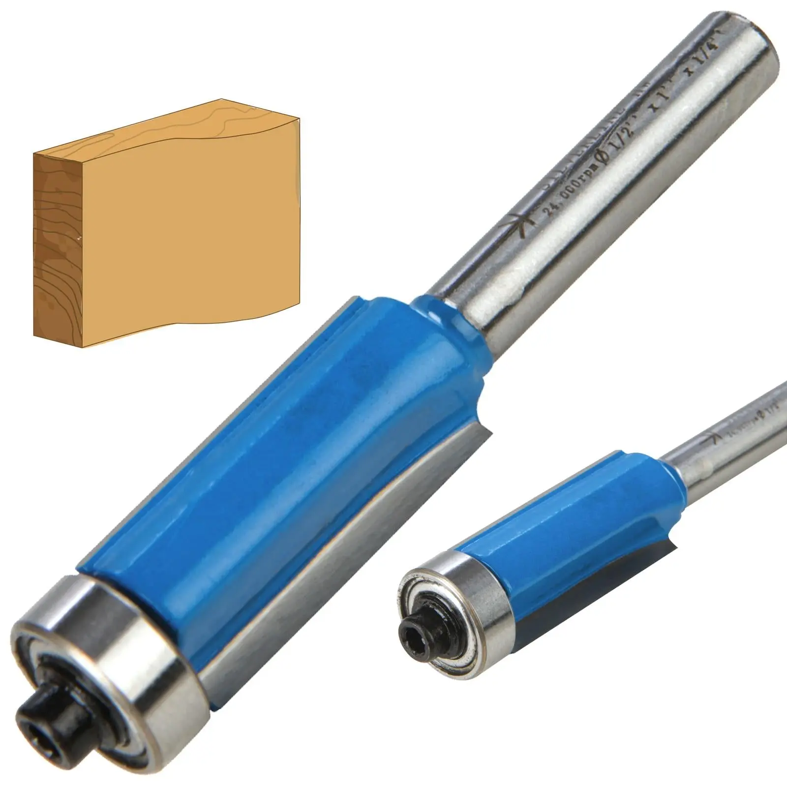 Silverline 1/4" Flush Trim Cutter Router Bits - Image 3