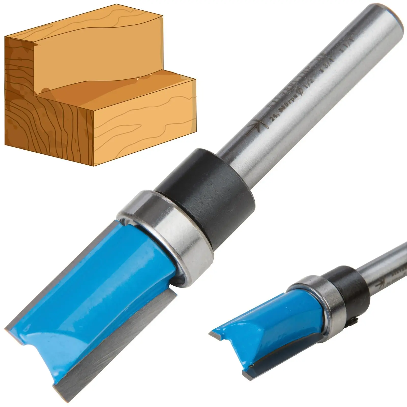 Silverline 1/4" Shank TCT Template Cutter Router Bits - Image 10