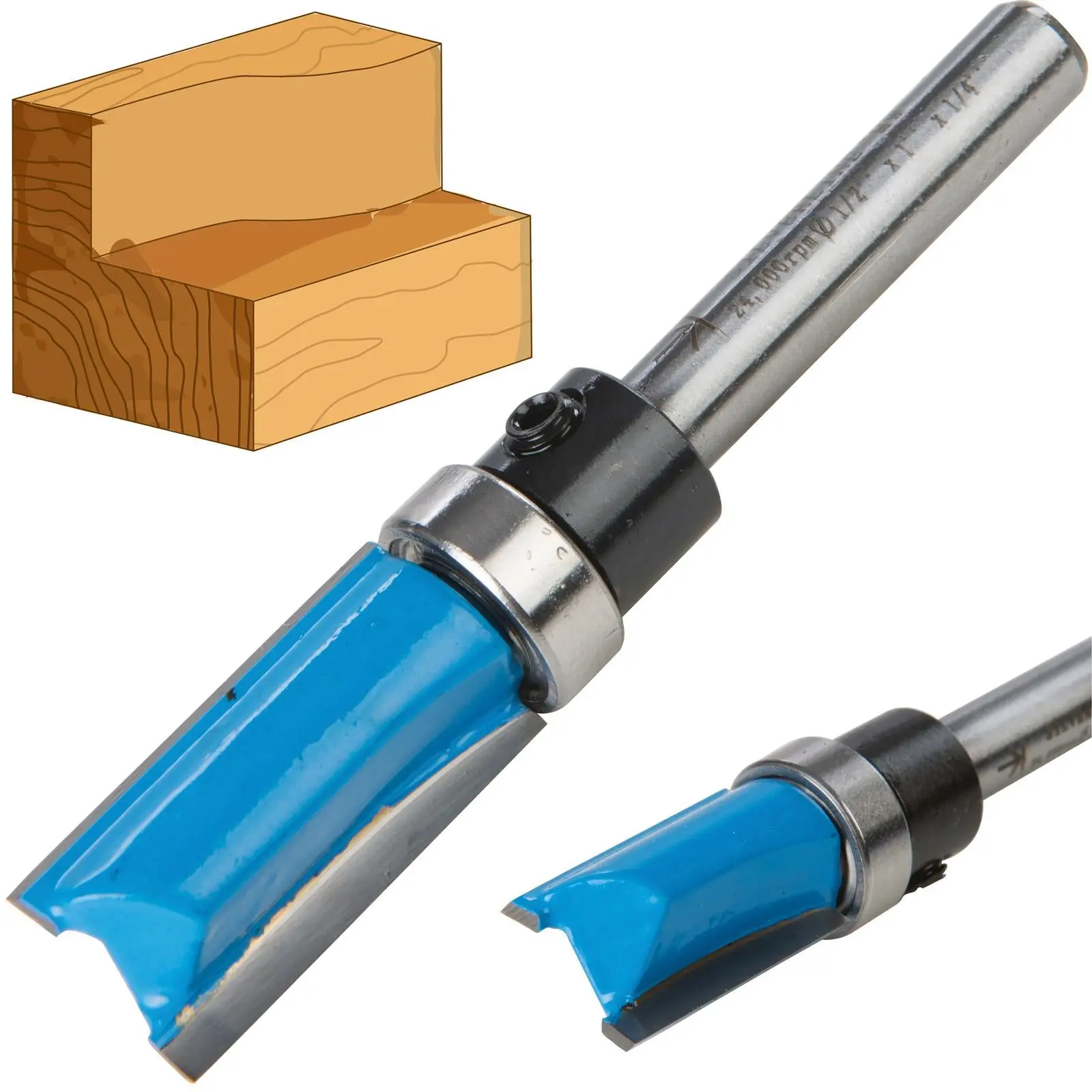 Silverline 1/4" Shank TCT Template Cutter Router Bits - Image 14