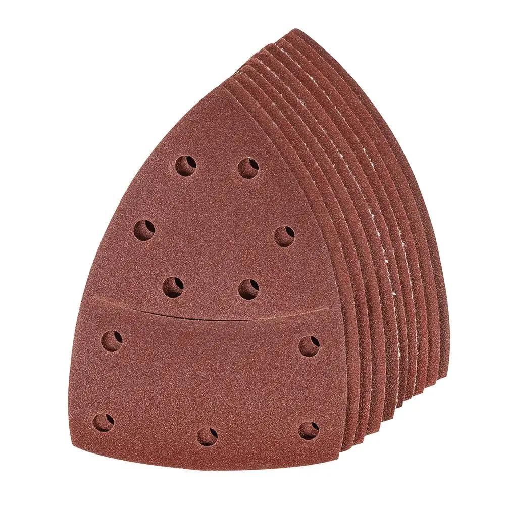 Silverline 10 Piece 120 Grit Hook and Loop Multi Sander Sheets 102 x 62mm, 93mm