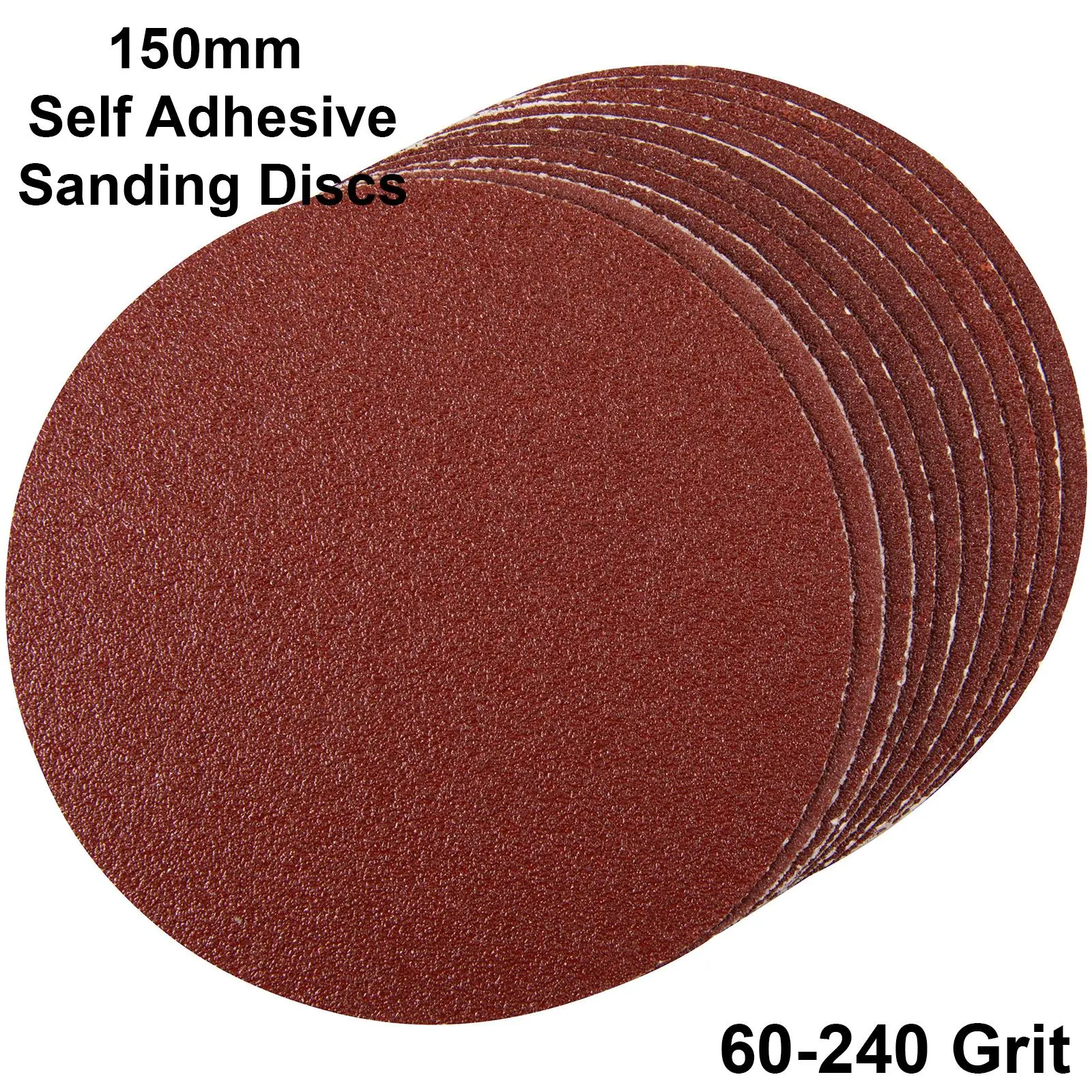 Silverline 10 Piece 150mm Self Adhesive Sanding Discs