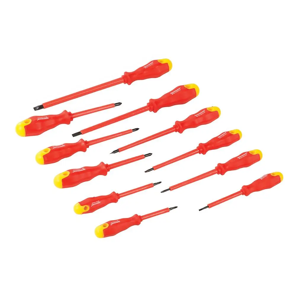 Silverline 11 Piece Insulated Screwdriver Set Slotted Phillips Chrome Vanadium Shafts - Image 2