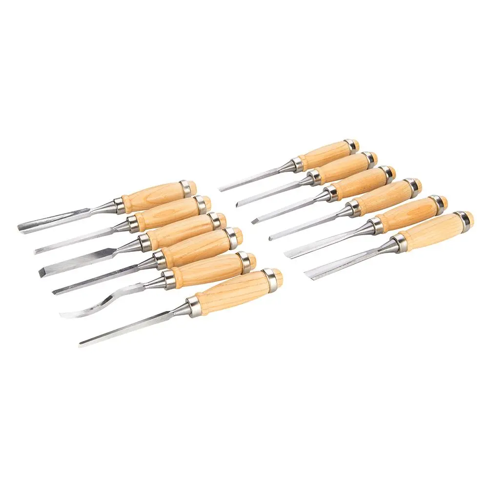 Silverline 12 Piece 200mm Precision Wood Carving Chisels Woodwork - Image 3
