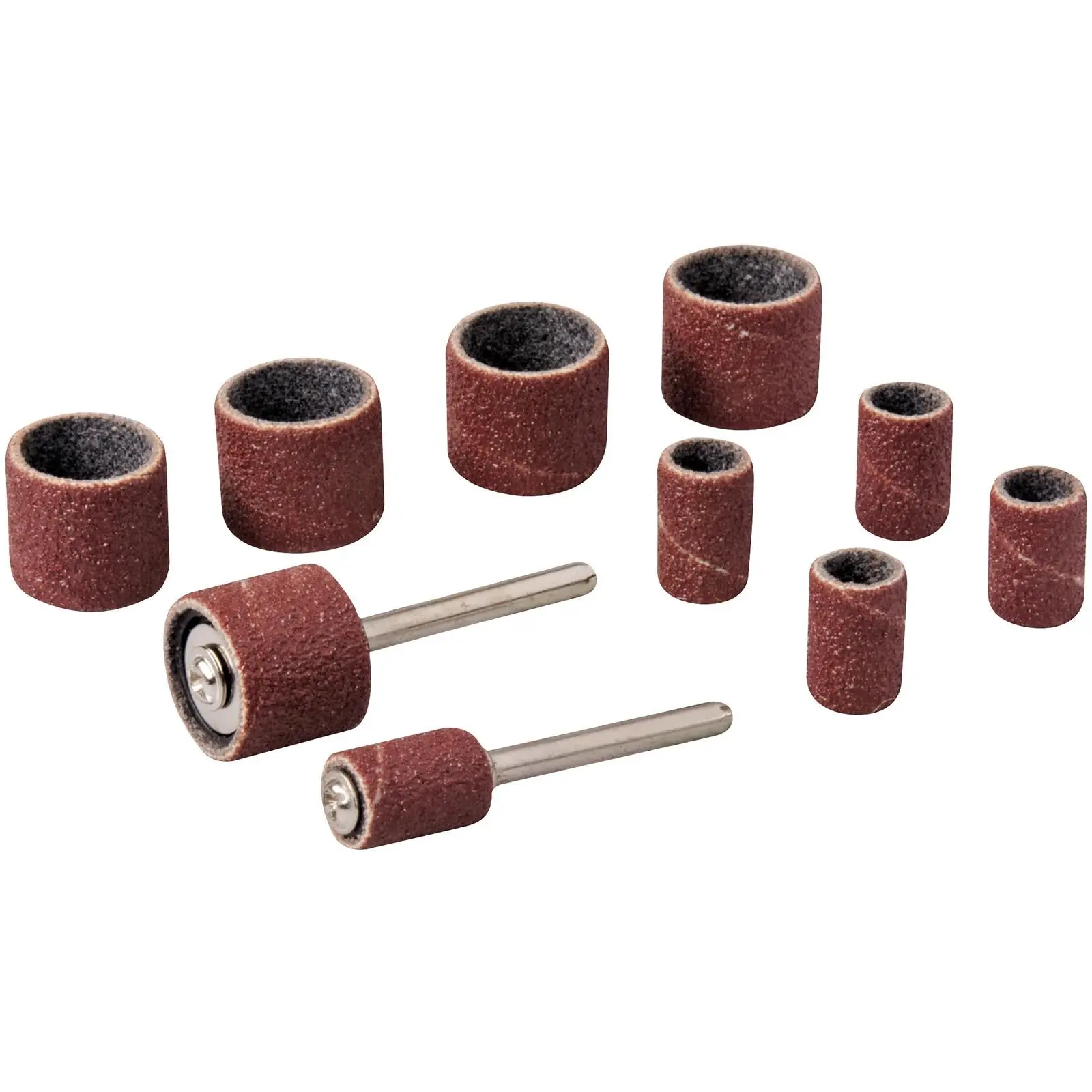 Silverline 12 Piece Drum Sanding Kit Rotary Hobby Tool 1/4" 1/2" 3.1mm - Image 2