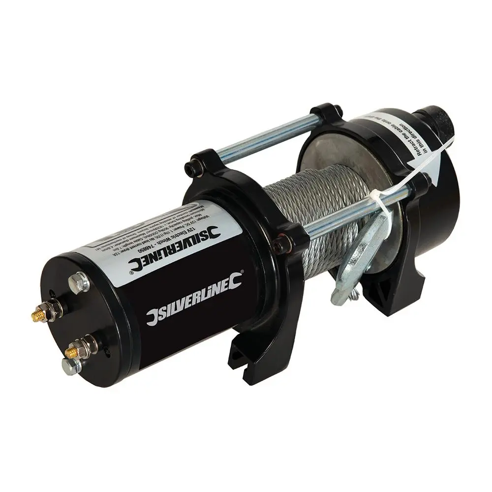 Silverline 12V Electric Winch 900kg (2000lb) 748850 - Image 2