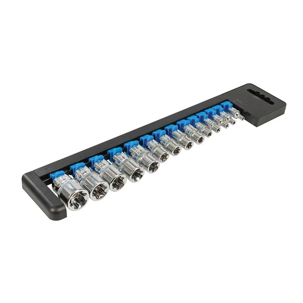Silverline 14 Piece Torx External Socket Set E4-E24 1/4" 3/8" 1/2" Drive 14pc - Image 5