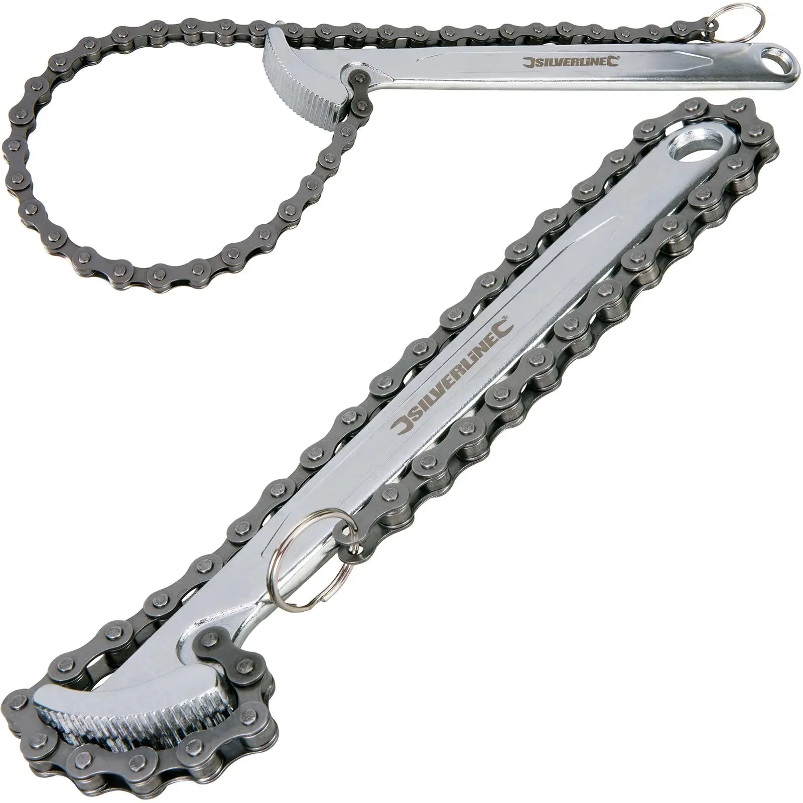 Silverline 150mm Oil Filter Chain Wrench Strap Removal Tool