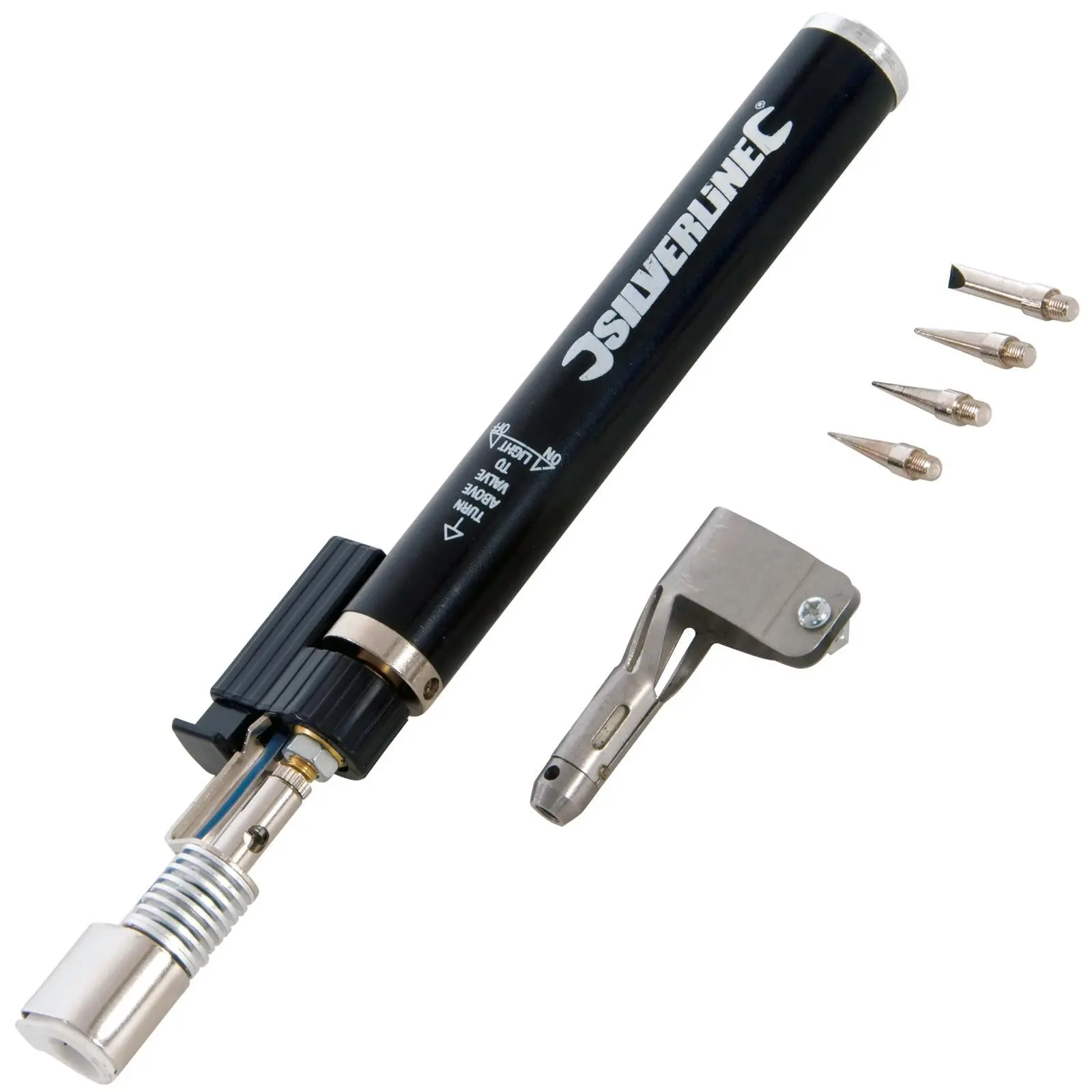 Silverline 195mm Gas Soldering Iron Pen Heat Control Lighter Fuel - Image 5