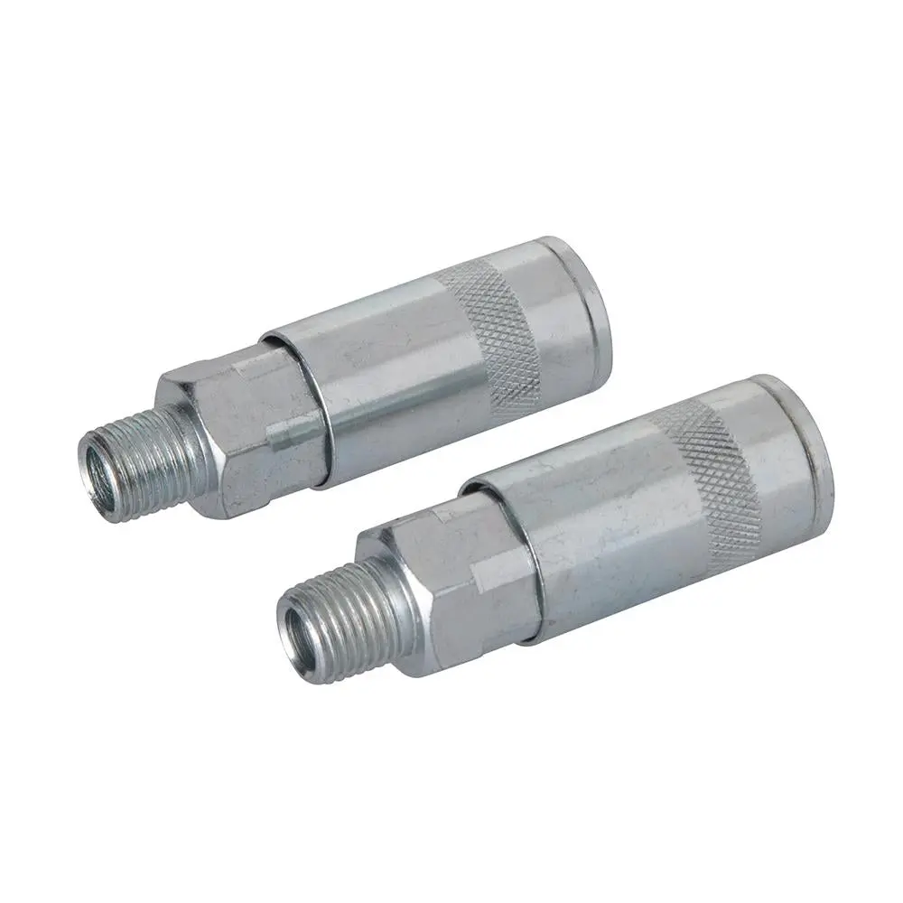 Silverline 2 Piece Quick Couplers 1/4" BSP Male Thread 6mm Air Tool Connector - Image 2