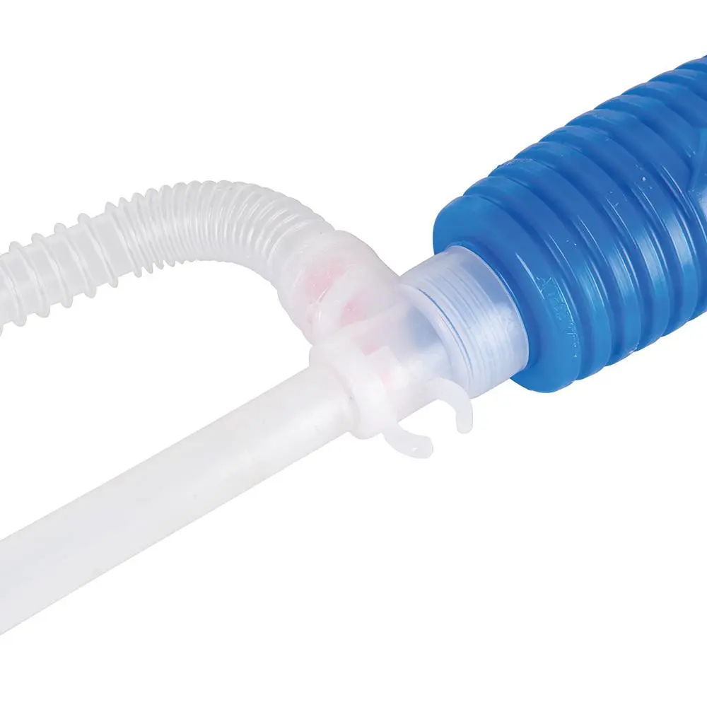 Silverline 2 Piece Siphon Pump Oil Transfer Petrol Diesel Hose Car Bike Fluid - Image 6