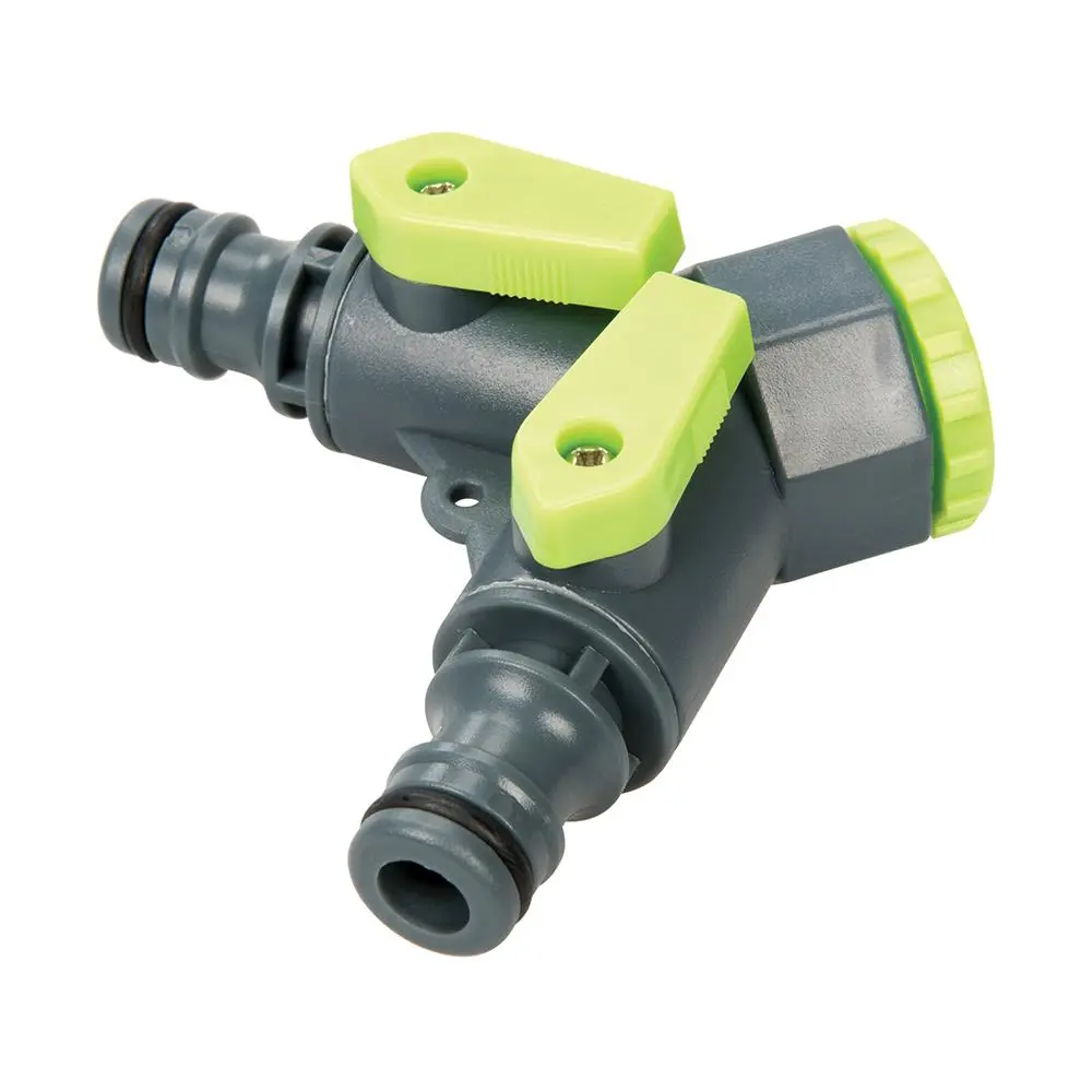 Silverline 2-Way Tap Connector 3/4" BSP to 1/2" Male 444072 - Image 2
