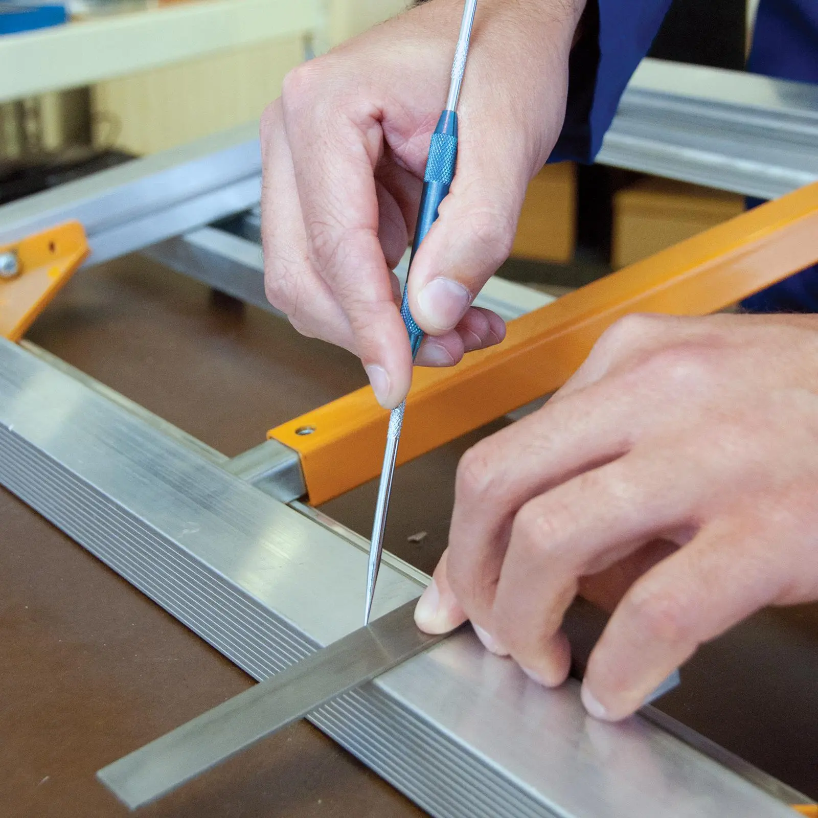 Silverline 200mm Engineers Scriber Straight & 90° Scoring Metal Plastic - Image 6