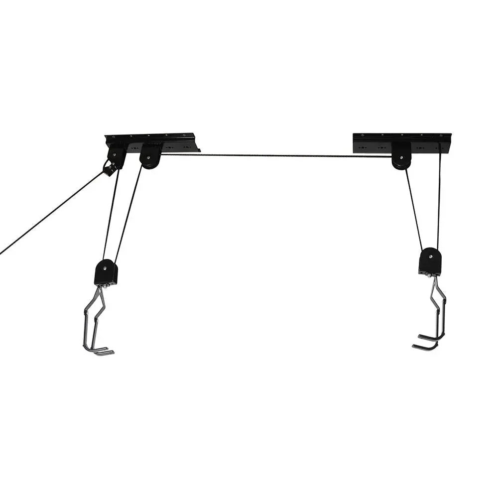 Silverline 20kg Bike Lift Bicycle Garage Rubber Hooks Locking - Image 6