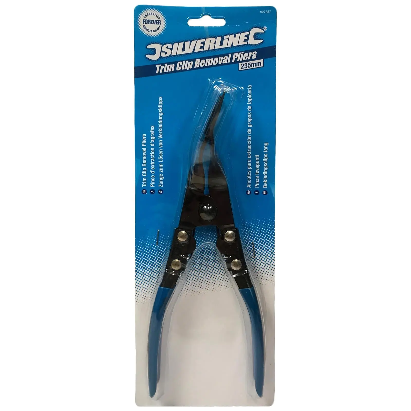 Silverline 235mm Trim Clip Removal Pliers Car Van Upholstery Automotive Bodywork - Image 2