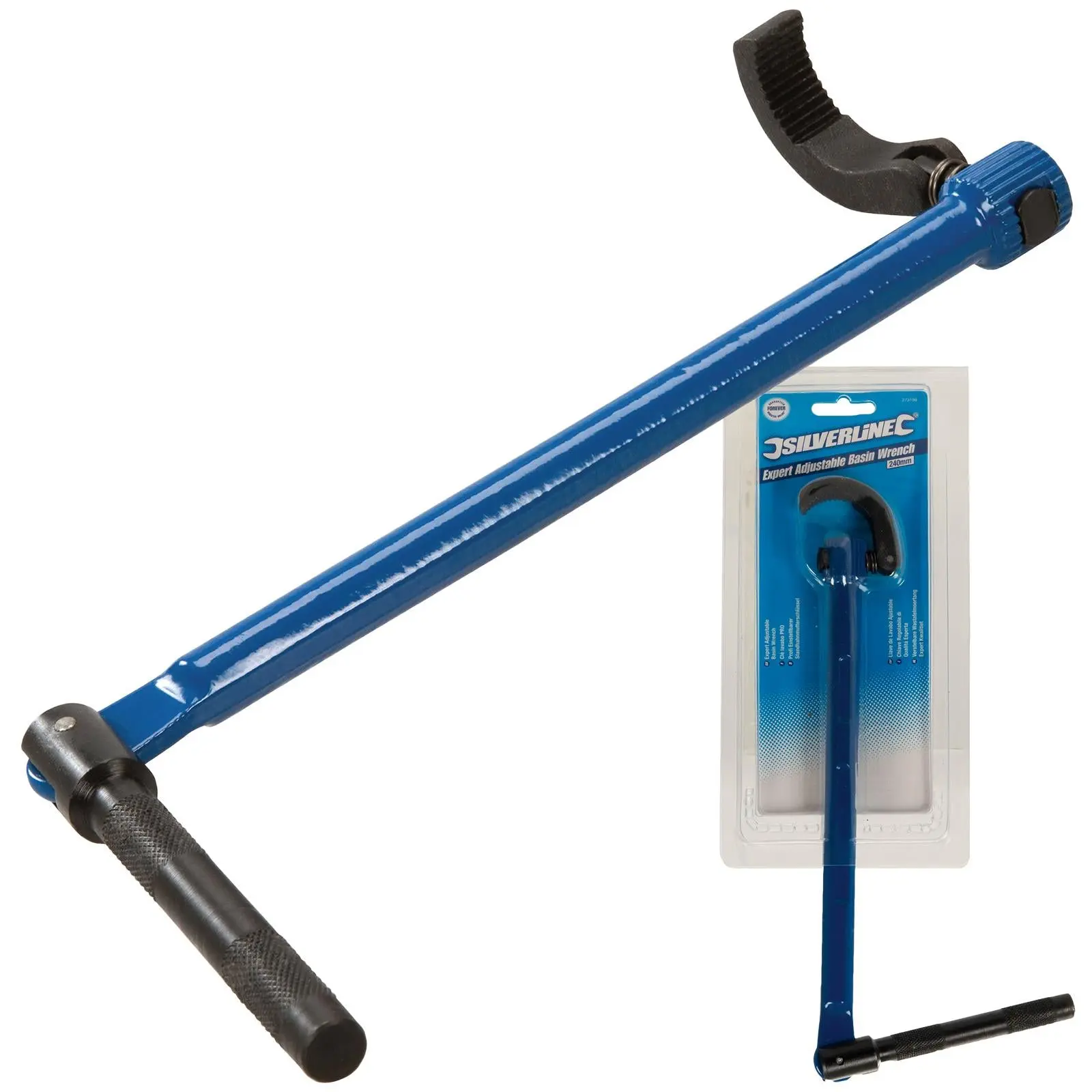 Silverline 240mm Expert Adjustable Basin Wrench Spanner Tap Sink Bath - Image 4