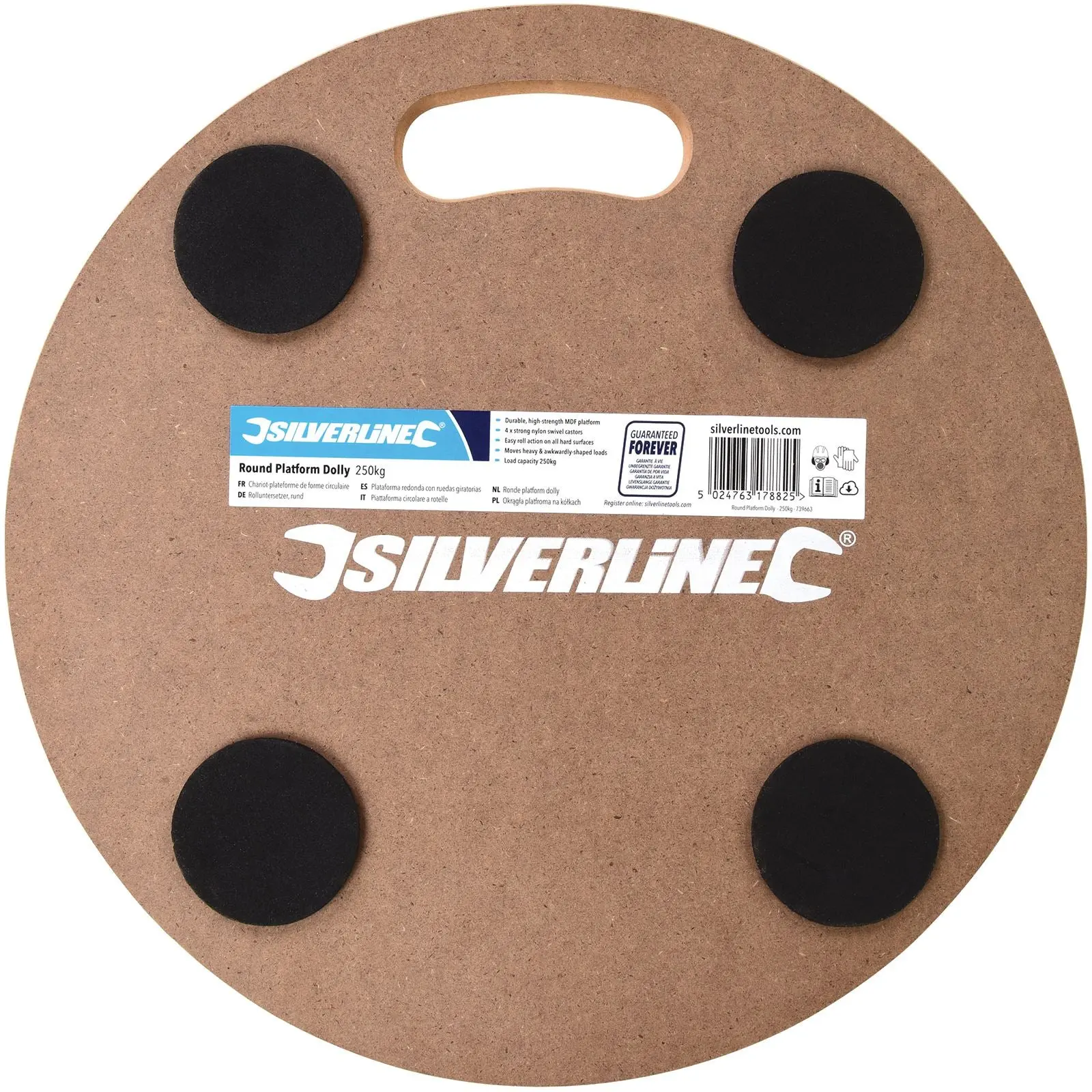 Silverline 250kg Round Platform Dolly 380mm Lifting Handling Furniture Removal - Image 2