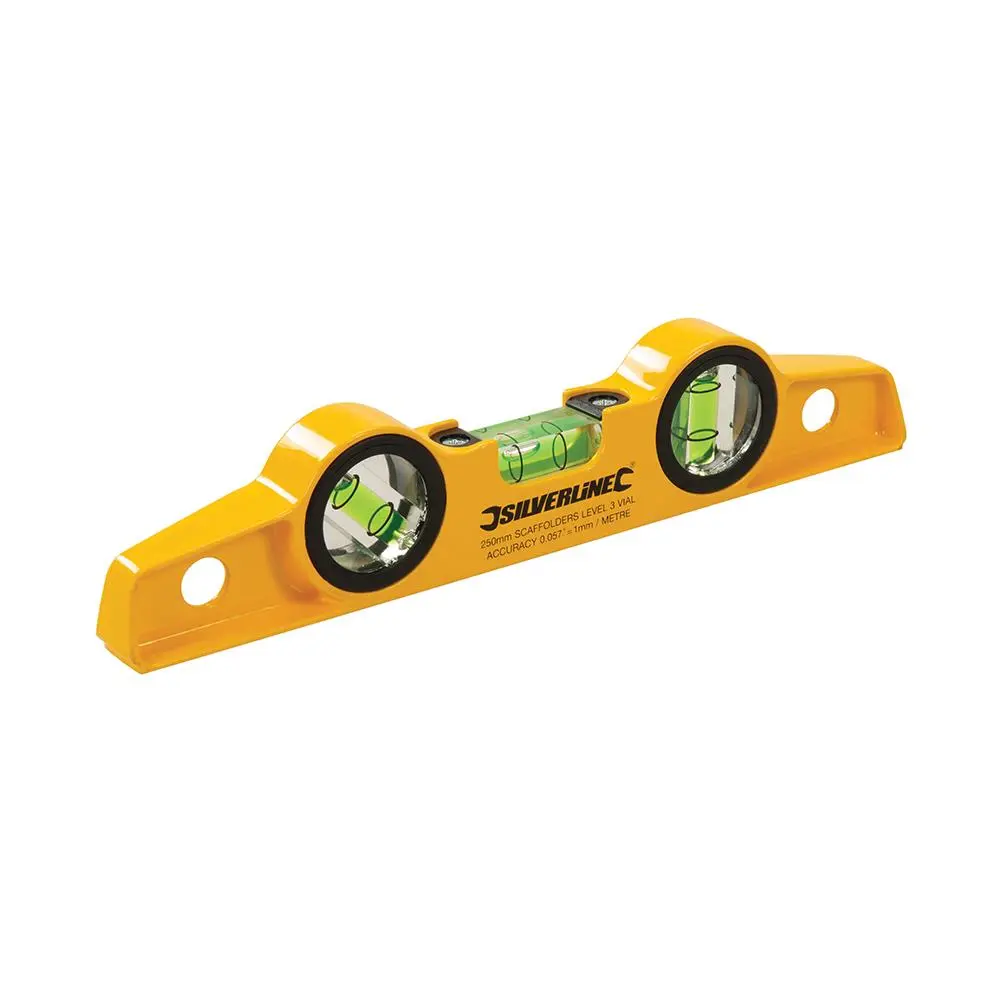 Silverline 250mm Scaffolders Spirit Level with Magnetic Base - Image 8