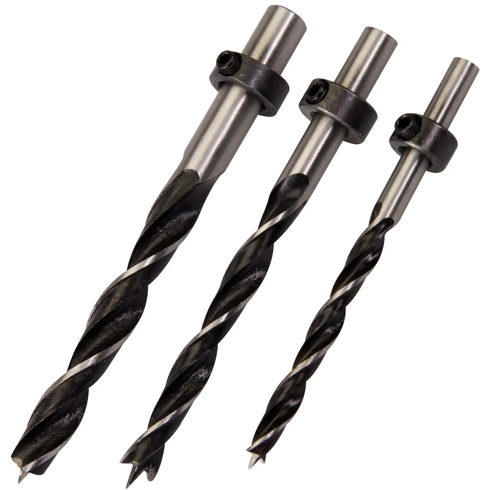 Silverline 3 Piece Dowel Drill Set 6, 8 & 10mm Wood Timber Joinery Lip Spur - Image 2